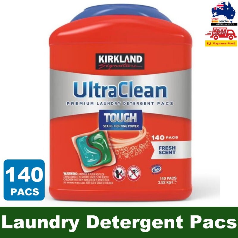 Kirkland Signature 140-Pack Ultra Clean Premium Laundry Detergent Pacs - Express