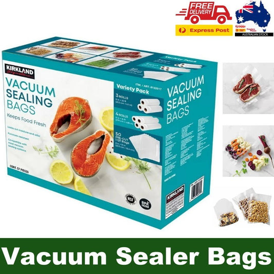 Kirkland Signature 57-Piece Vacuum Sealing Bags Assortment Pack BPA Free Express