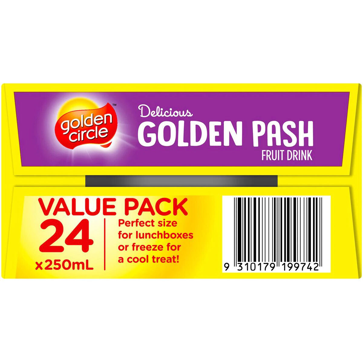 24 x 250mL Golden Circle Kids Fruit Drink Lunch Box Popper Multipack Golden Pash