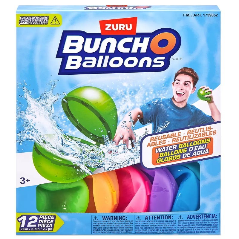 Zuru 12-Pack Bunch O Balloons Magnetic Self Sealing Reusable Water Balloons