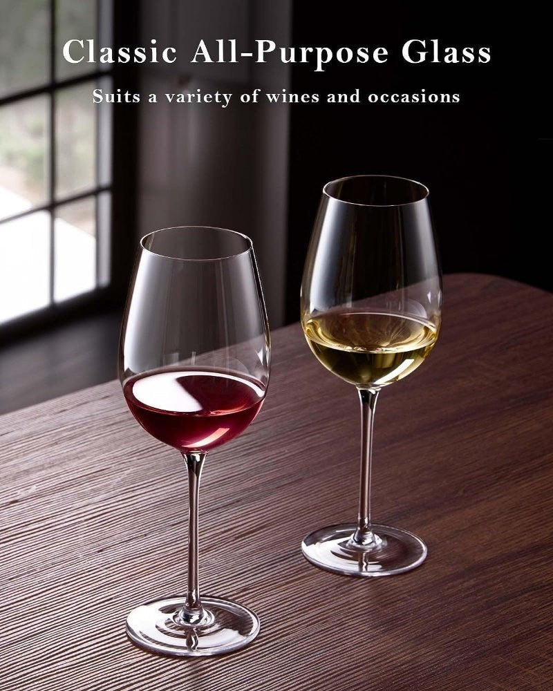 King Crystal 8-Pack Traditional Premium Crystal Clear Classic Wine Glasses 590mL