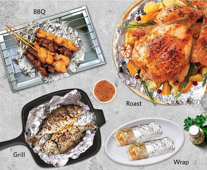 GLAD Aluminium Catering Foil Heavy Duty 150M x 30cm Grilling, Roasting, Baking