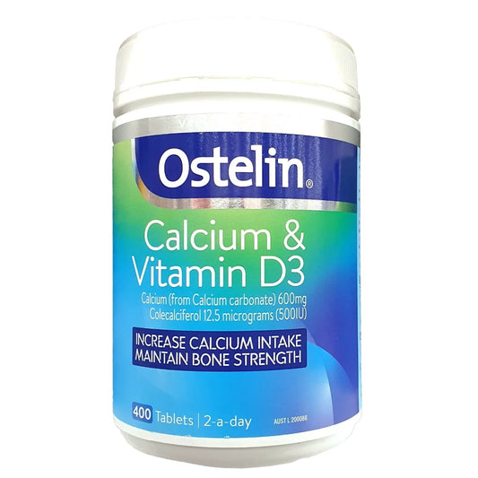 Ostelin Increase Calcium & Vitamin D3 Uptake Maintain Bone Strength 400 Capsules