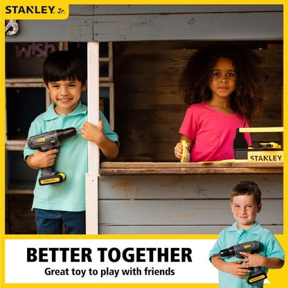 Stanley Jr. 18-Piece Role Play Toy Battery Power Tool Set Sound & Light for Kids