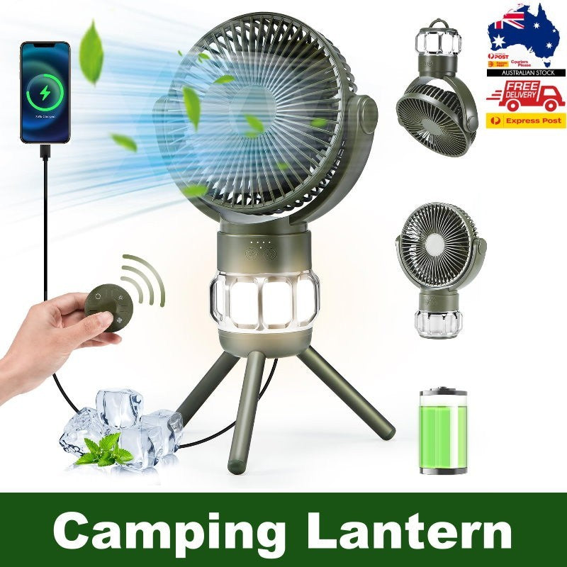 LittleDayz 3-in-1 Battery Powered Fan, LED Lantern & Power Bank Remote Control