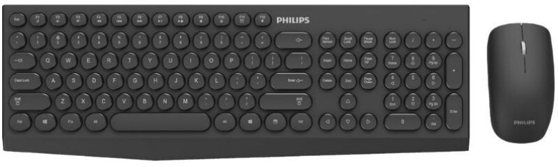 Philips Compact Wireless Keyboard & Mouse Combo PC Windows Mac Chrome OS Linux