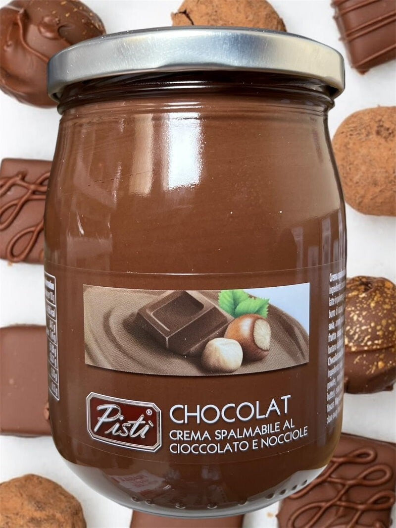 Pisti Spreadable Choc Creme Chocolate and Hazelnut Cream Spread 600g Italian