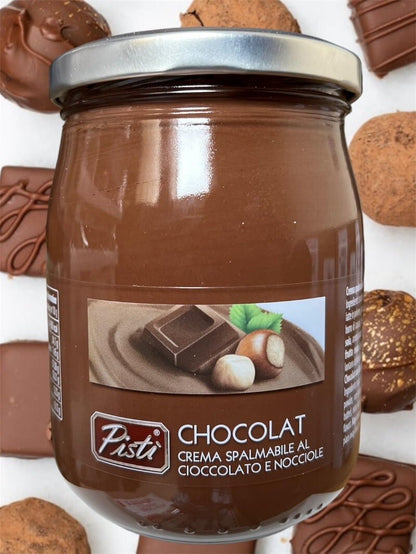 Pisti Spreadable Choc Creme Chocolate and Hazelnut Cream Spread 600g Italian