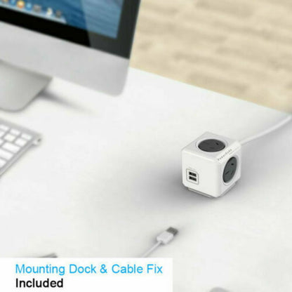 Allocacoc 5-Outlet/4-Outlet 1.5m/3m or 2x USB Original Extended PowerCube