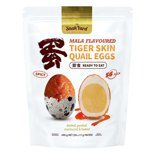 Mala Spicy Tiger Skin Quail Egg Snack Flavoured Ready To Eat Boiled 400g 56 pack