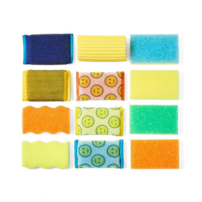 Scrub Daddy 12pcs Household Bundle Cleaning Set Sponge Scour Eraser Duster Daddy