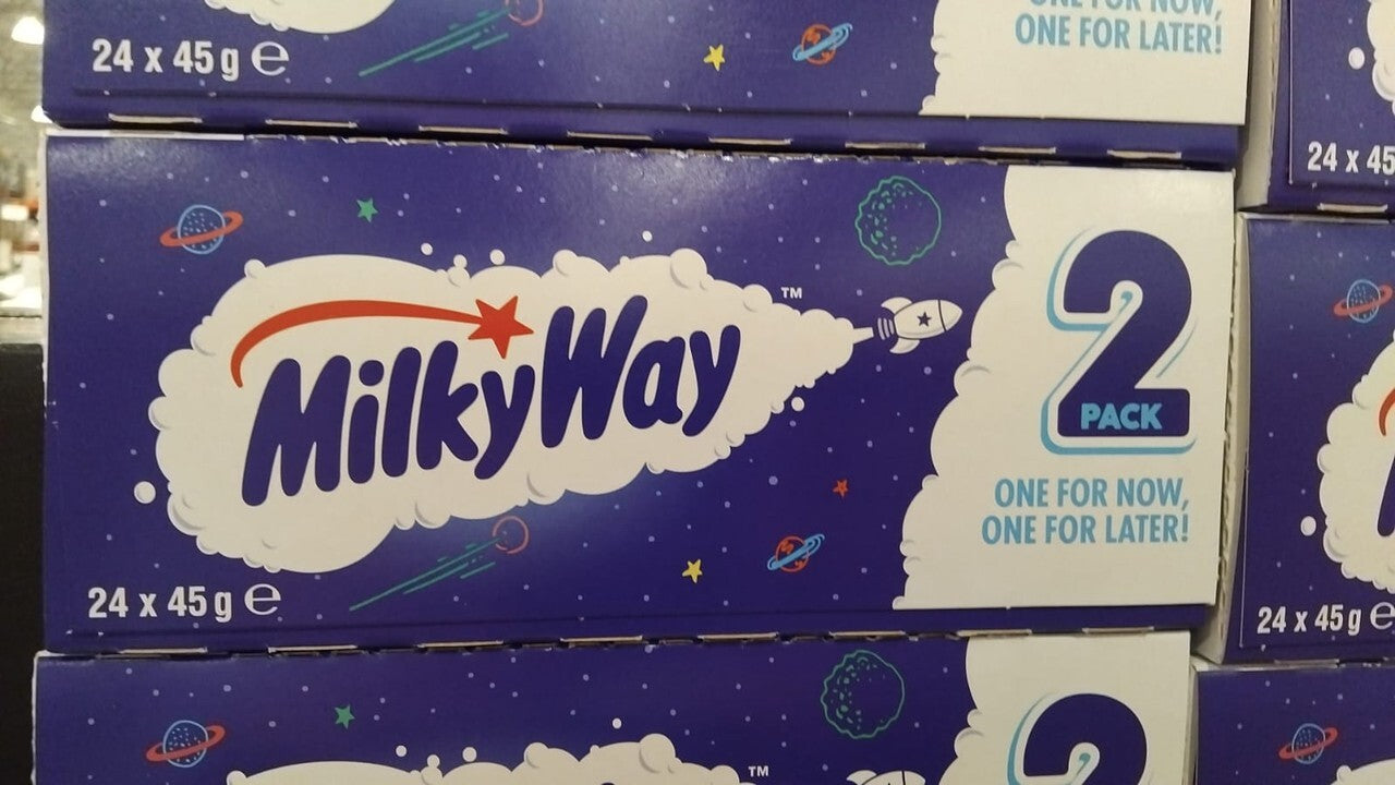 Mars Milky Way Milk 24 x 45g Chocolate Bar Nougat Kids Break Office Snack Treats