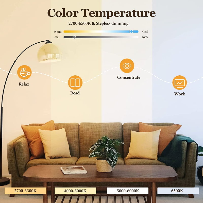V-TAC Bluetooth Smart RGB LED Light Bulb A60 E27 or B22 - App or Voice Control