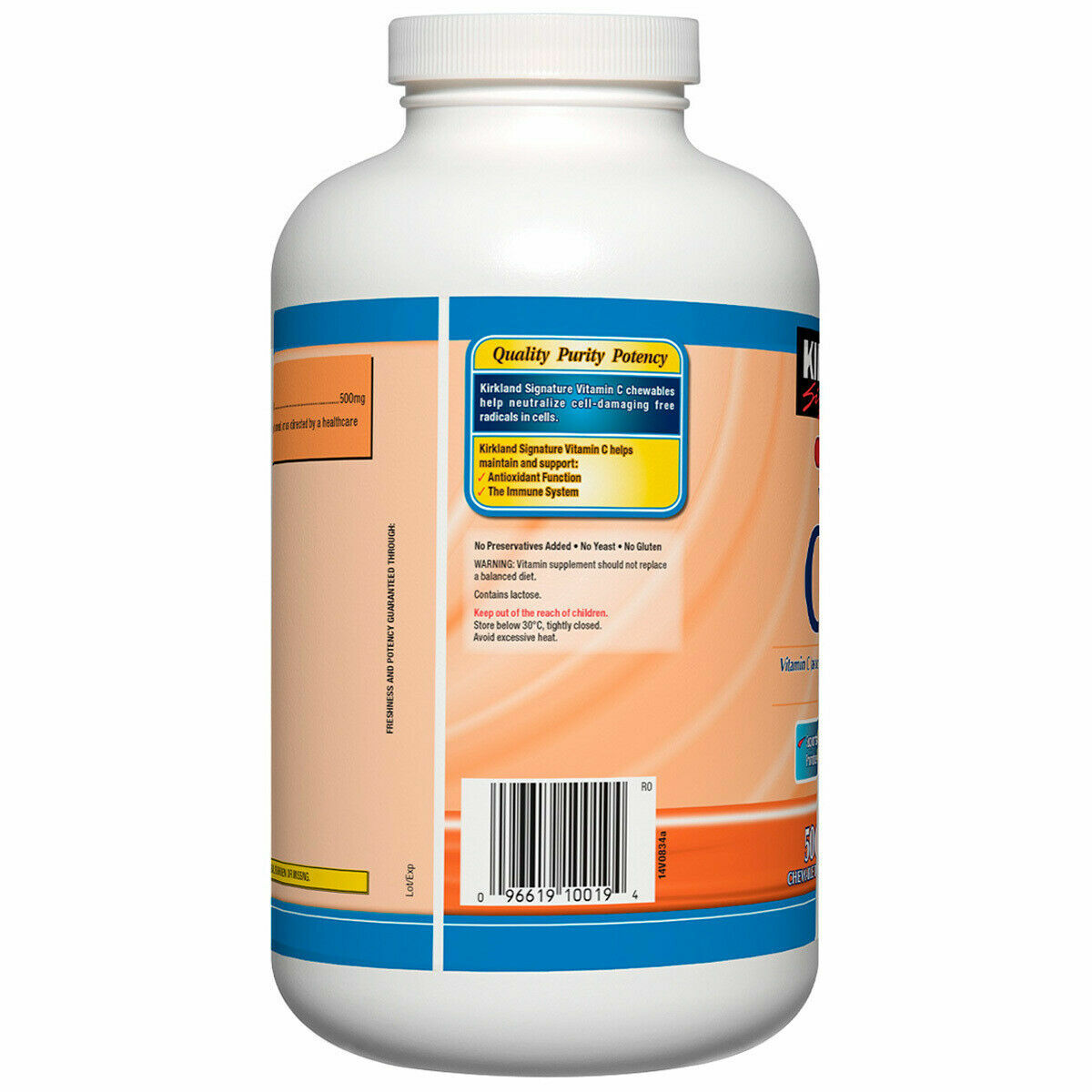 Kirkland Signature Chewable VitaminC 500mg 500 tablet Boost Immune System Health