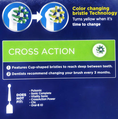 Genuine Oral-B CrossAction Toothbrush Replacement Refill Brush Head 16 Packs