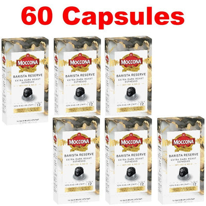 Moccona Barista Reserve Extra Dark Roast Espresso Coffee Capsules for Nespresso