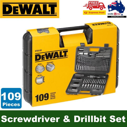 DeWalt DT0109 Screwdriver and Drillbit Set (109 Pieces) Mixed Accessory Set