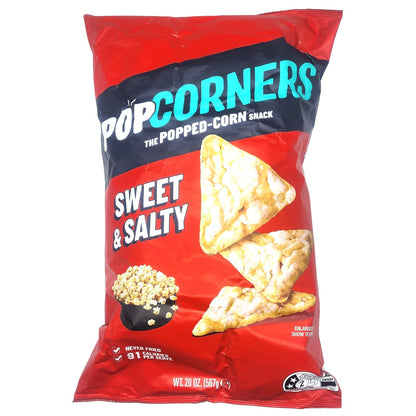 Popcorners Sweet and Salty Kids Movie Popcorn Popped Corn Snack Chips 567g Bag