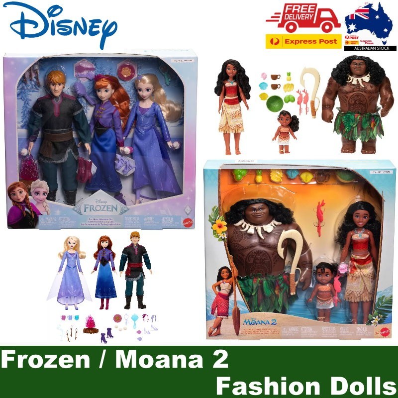 Mattel 11" Disney Frozen / Disney Moana 2 Fashion Dolls & Accessories Ages 3+