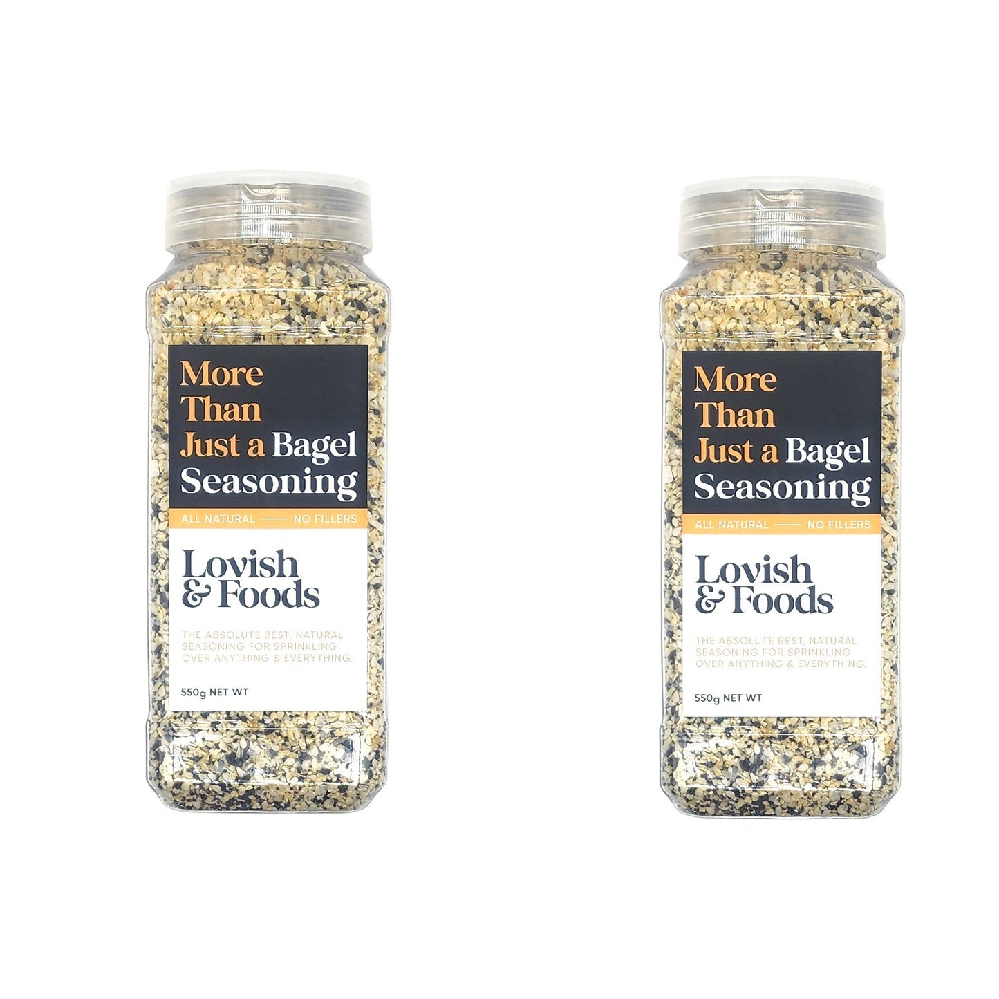 2 x 550g More Than Just Bagel Natural Seasoning For Sprinkling Over Anything