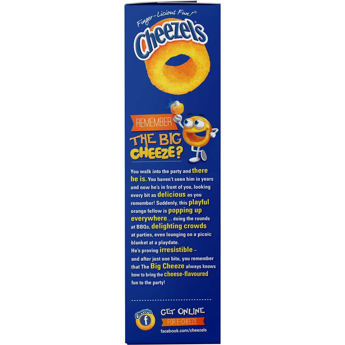 Cheezels Australian Made Finger Licious Original Cheese Flavoured Snack 125g Box