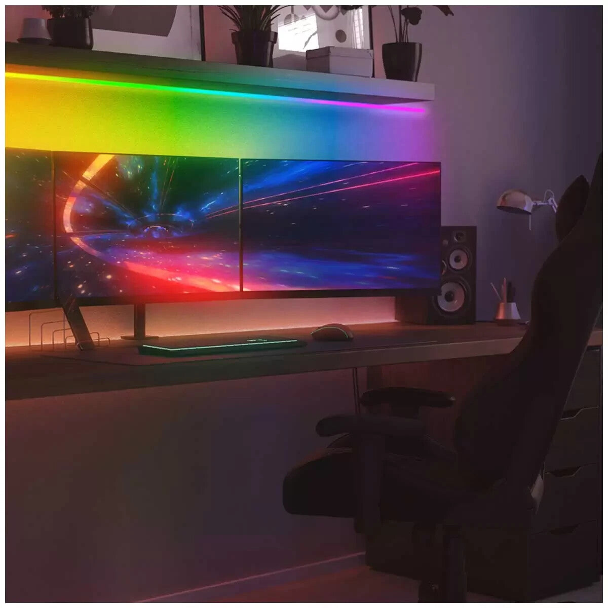 Feit Smart Colour Change LED Strip Light RGBW 2.4ghz Wifi Voice Assist Remote 6m