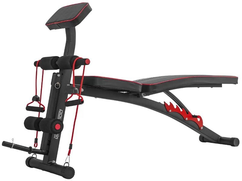 Powertrain Adjustable FID Home Gym Bench with Preacher Curl Pad Max Load 150kg