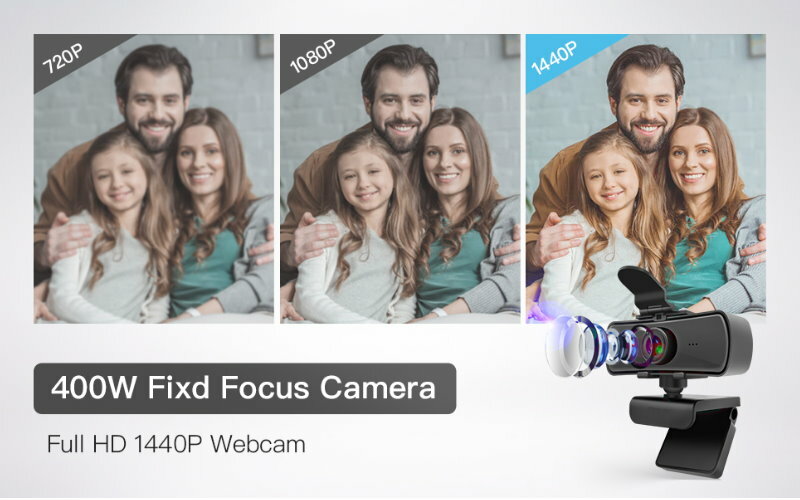 Pro Stream Webcam Internet WEB Camera 1440P or 1080P or 720P , Plug and Play