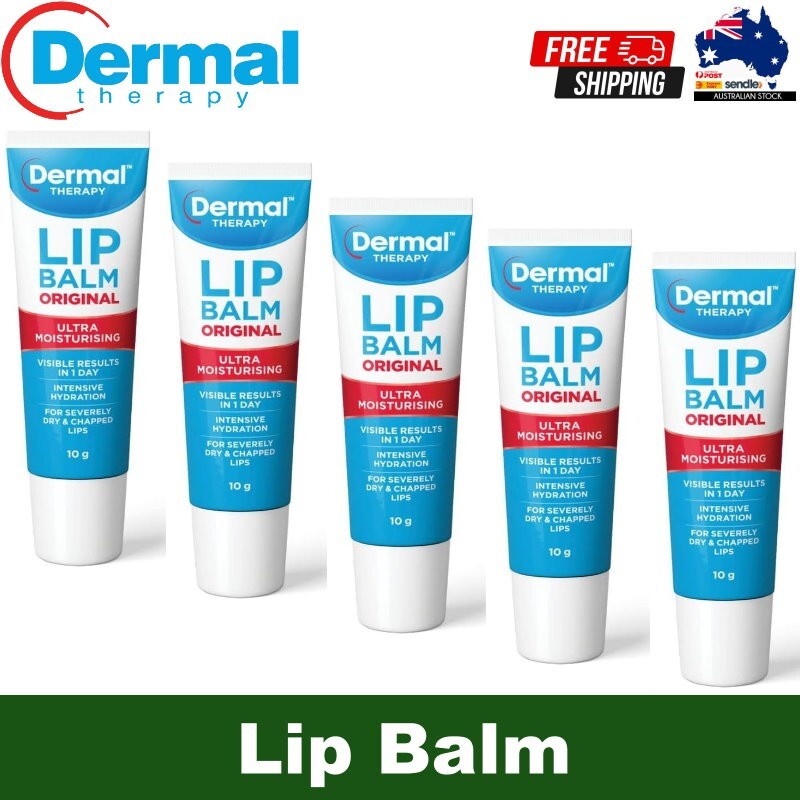 Dermal Therapy Lip Balm Original Tube 10g/each Hydrate & Soften Severely Dry Lip