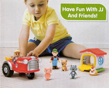 CoComelon 8 Pieces Barnyard Fun With JJ Playset Musical Tractor with Sounds