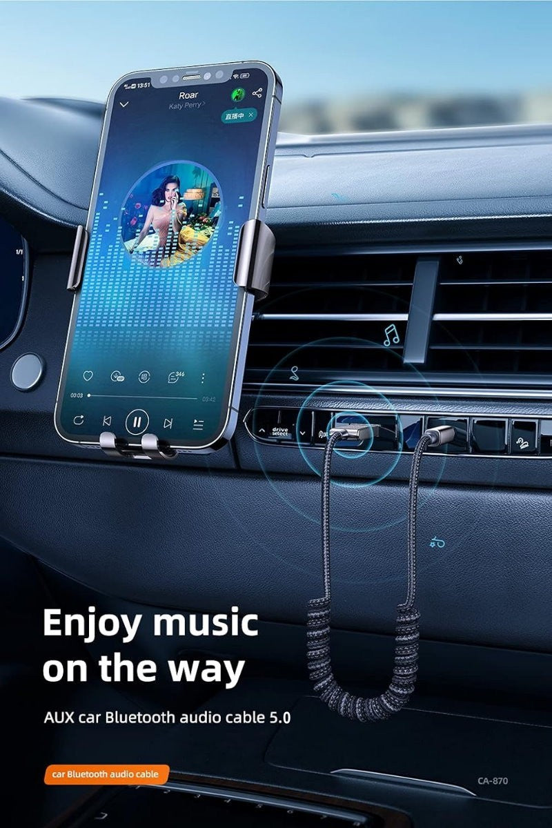 TOOCKI 3.5mm AUX USB Car Bluetooth Receiver Adapter Music For Car, Hands Free