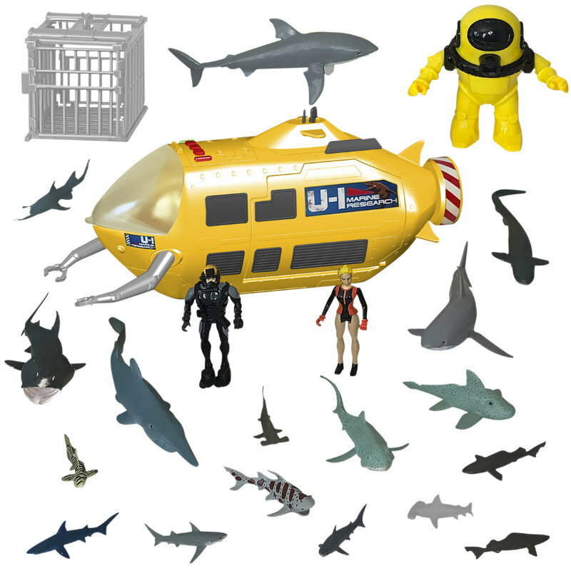 Discovery Shark Week Shark Adventure Deep Ocean Submarine Playset Lights Sounds
