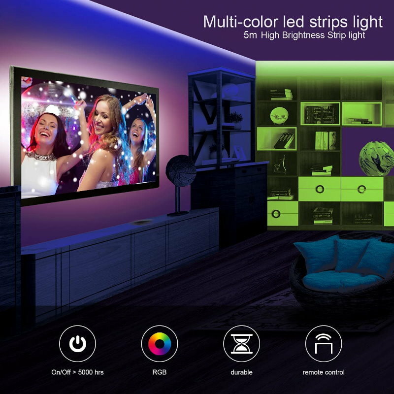 TEQ 5M 5050 RGB Waterproof Dream LED Strip Light + IR Remote + AU Power Adapter