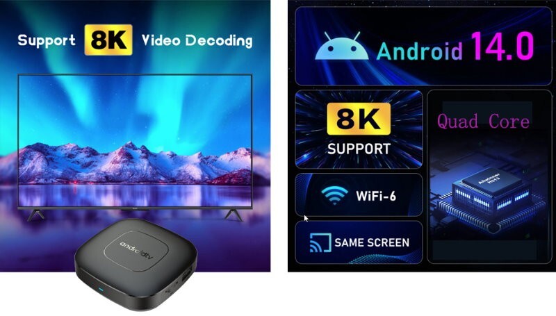 2025 Mortal T1 Deluxe Edition Android 14.0 ATV Smart Home Theater TV Box Google