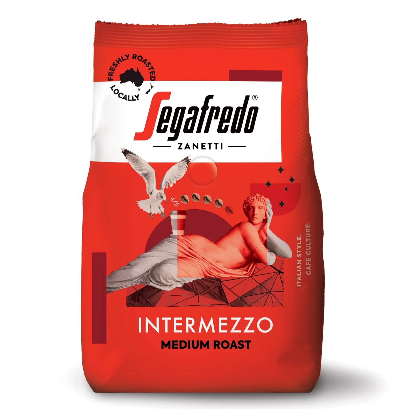 Segafredo Intermezzo 1kg Espresso Coffee Beans Italian Speciality Medium Roast