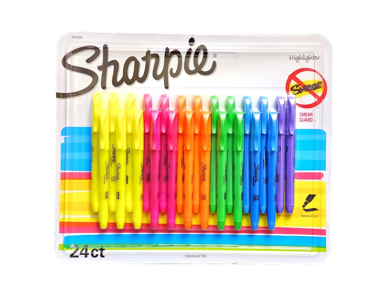 Sharpie Pocket Style Highlighters Marker Pen Chisel Tip Sharpie Bulk 24 x Texta