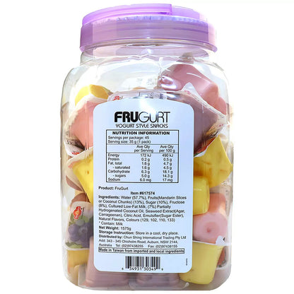 Frugurt Yogurt Style 45 Squeezable Portable Cups Kids Healthy Lunch Break Snack