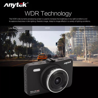 Anytek A78 Car Dash Cam Full HD 1080P Car DVR 170° w/ 24 Hour Parking Monitoring