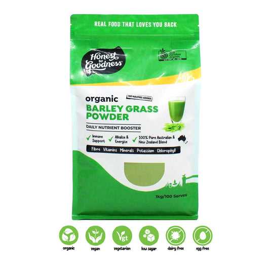 1Kg Honest To Goodness Organic Blended Barley Grass Powder Daily Nutrient Boost