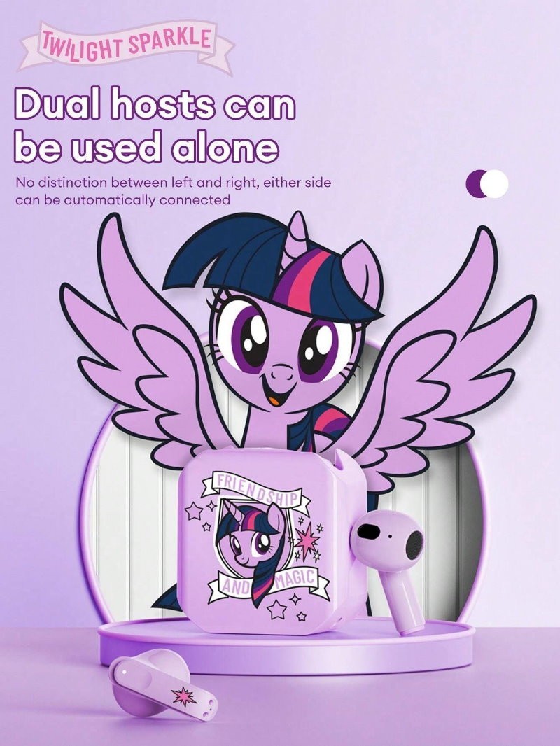 Disney My Little Pony MLP-E07 Wireless Bluetooth Earbuds Headphones for Kids