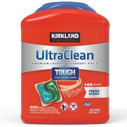 Kirkland Signature 140-Pack Ultra Clean Premium Laundry Detergent Pacs - Express