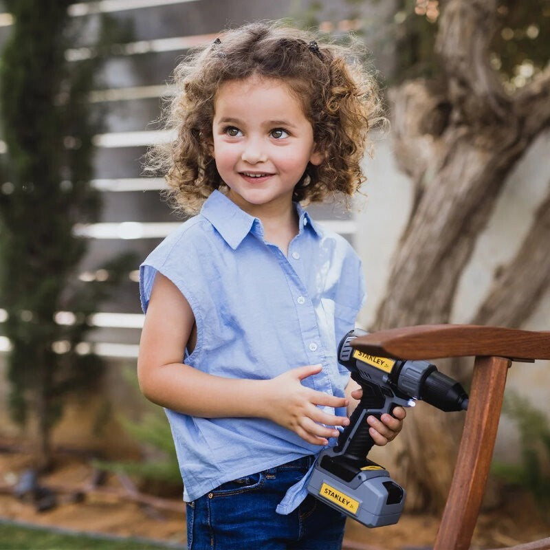 Stanley Jr. 18-Piece Role Play Toy Battery Power Tool Set Sound & Light for Kids