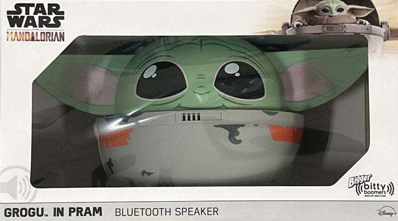 Bitty Boomers Star Wars: The Mandalorian Big Grogu in Pram 8" Bluetooth Speaker