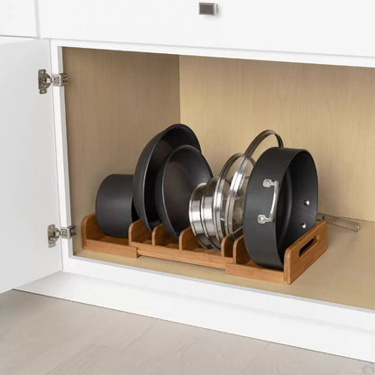 Seville Classics Kitchen Expandable Cabinet And Pantry Organiser with Dividers
