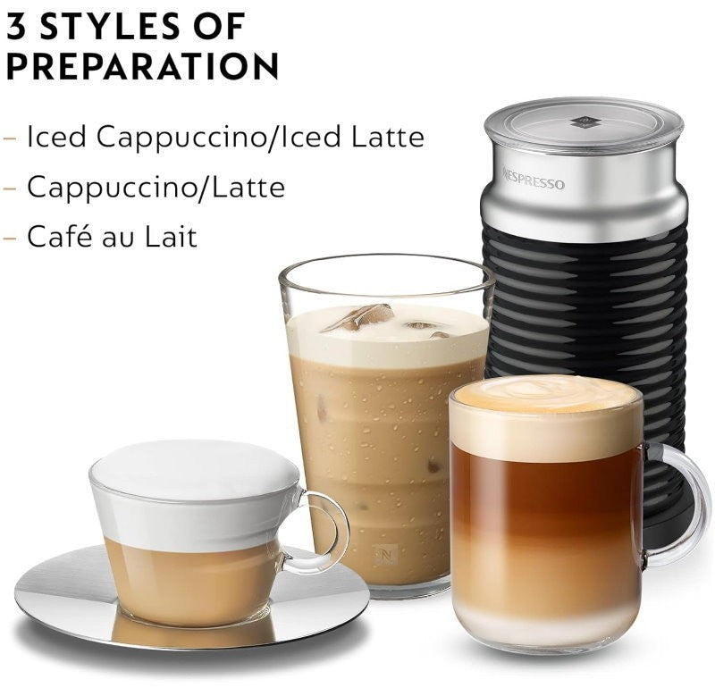 Nespresso Vertuo Pop Deluxe Coffee Machine Aeroccino3 Milk Frother by De'Longhi