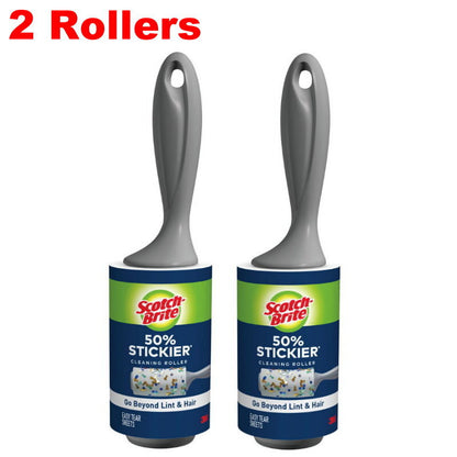 3M Scotch Brite 50% Stickier Lint Roller Dust Remover Up to 5 x 95 Sheets