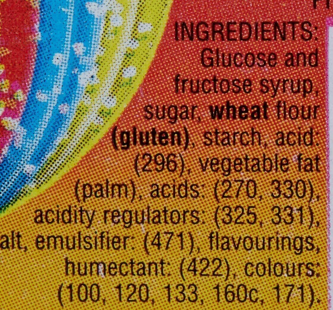 Fini Fantasy Belts Sour Rainbow Flavoured Kids Sweet Candy Lollies Snack 1.2kg