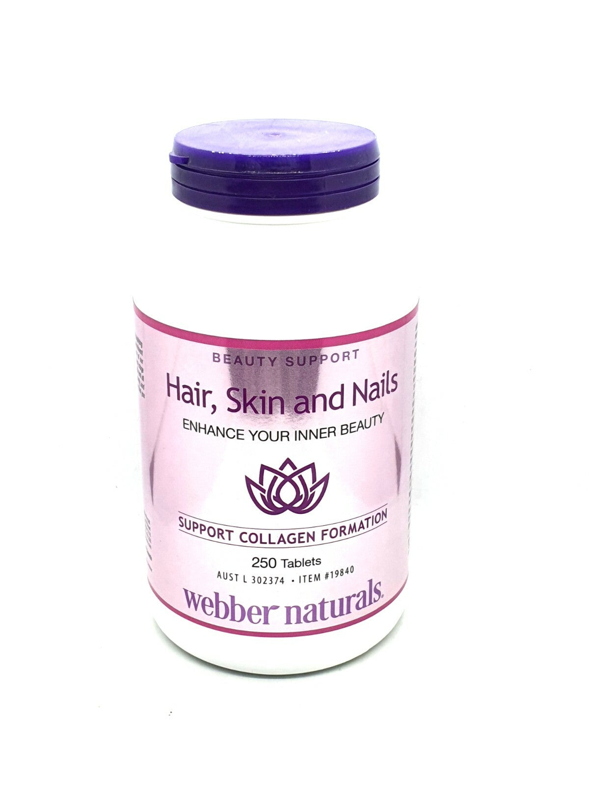 Webber Natural Hair Skin and Nails 250 Tablet Beauty Support Collagen Supplement