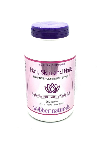 Webber Natural Hair Skin and Nails 250 Tablet Beauty Support Collagen Supplement
