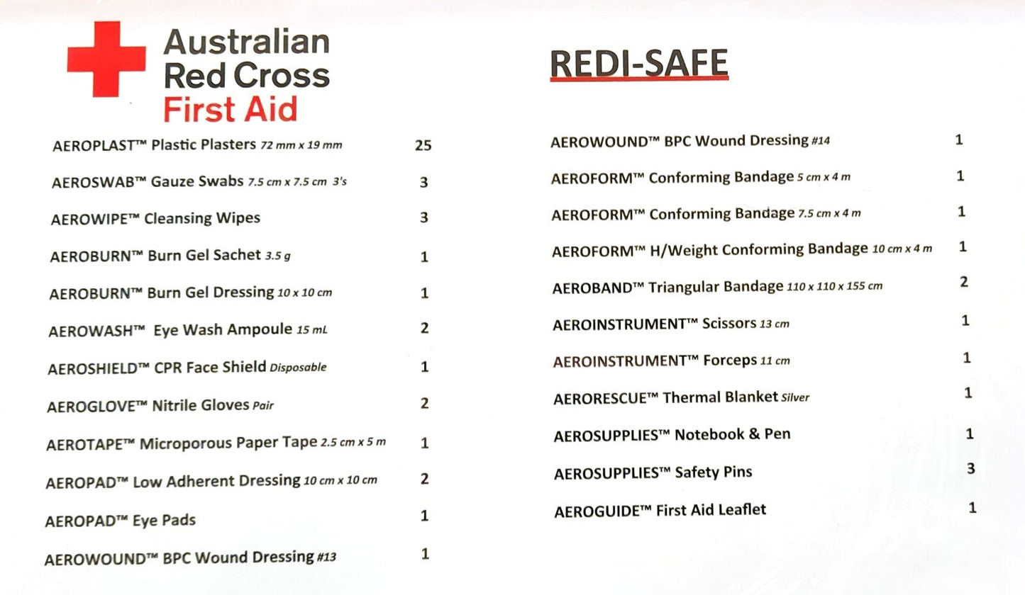 Australian Red Cross Family Home First Aid Kit Complete Emergency Medical OH&S